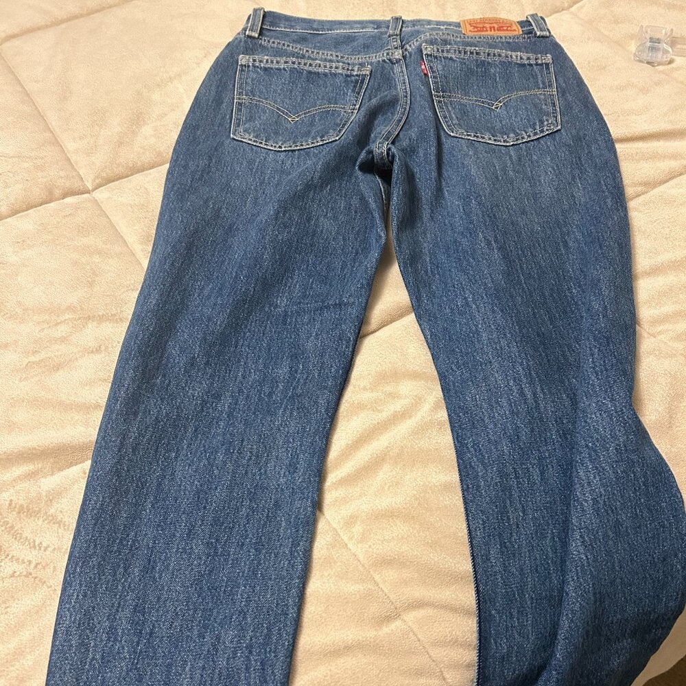 Levi Low Pro Straight Distressed Womens Jeans Size 26W - Picture 7 of 8